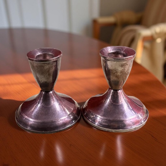 Duchin Creations Sterling Candle Holder / Weighted Candleholders Vintage (Set) - Picture 7 of 9